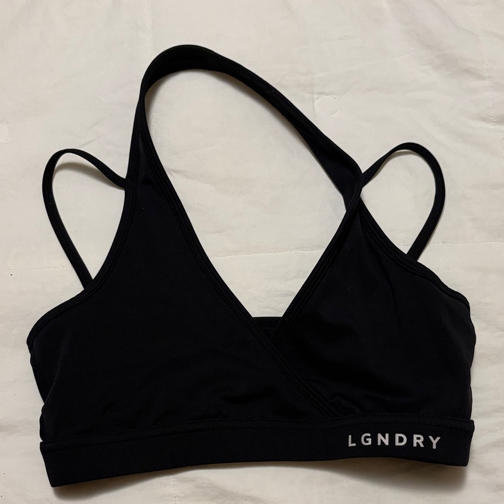 Black Sports Bra Without Padded Small